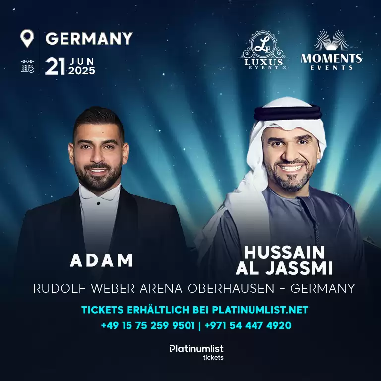 Hussain Al Jassmi & Adam Live at Rudolf Weber Arena in Oberhausen, Germany