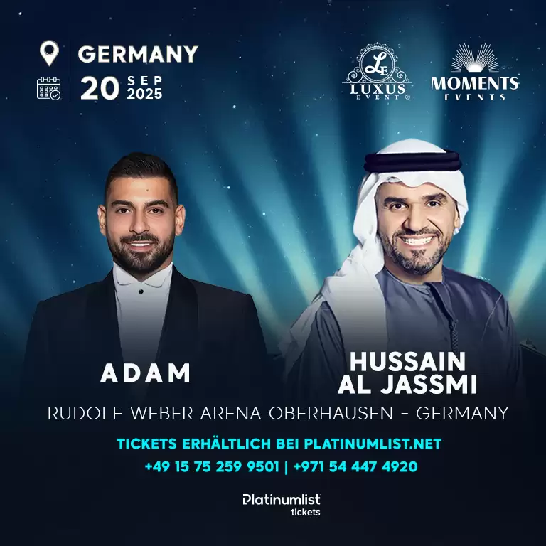 Hussain Al Jassmi & Adam Live at Rudolf Weber Arena in Oberhausen, Germany