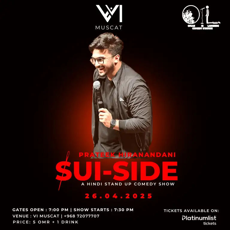 Prateek Hiranandan Stand Up Comedy in Muscat