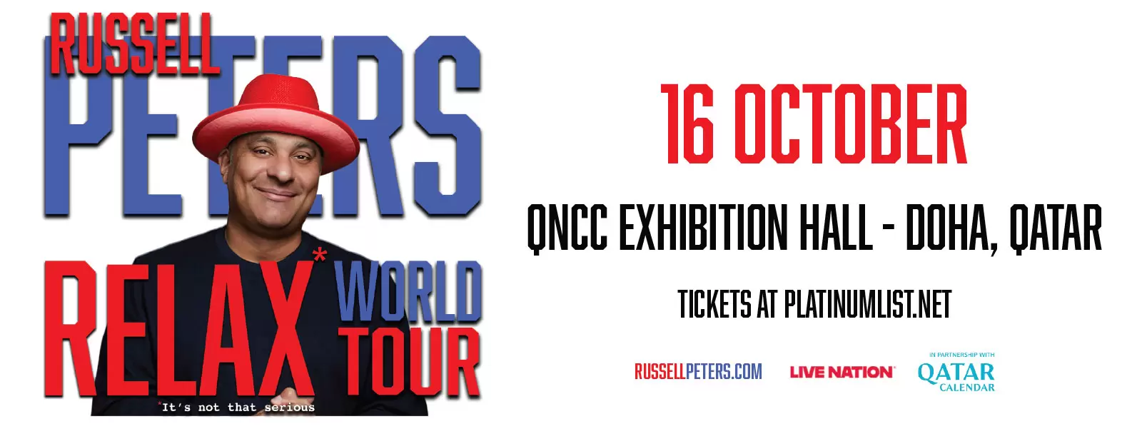 Russell Peters “Relax” World Tour Live in Qatar