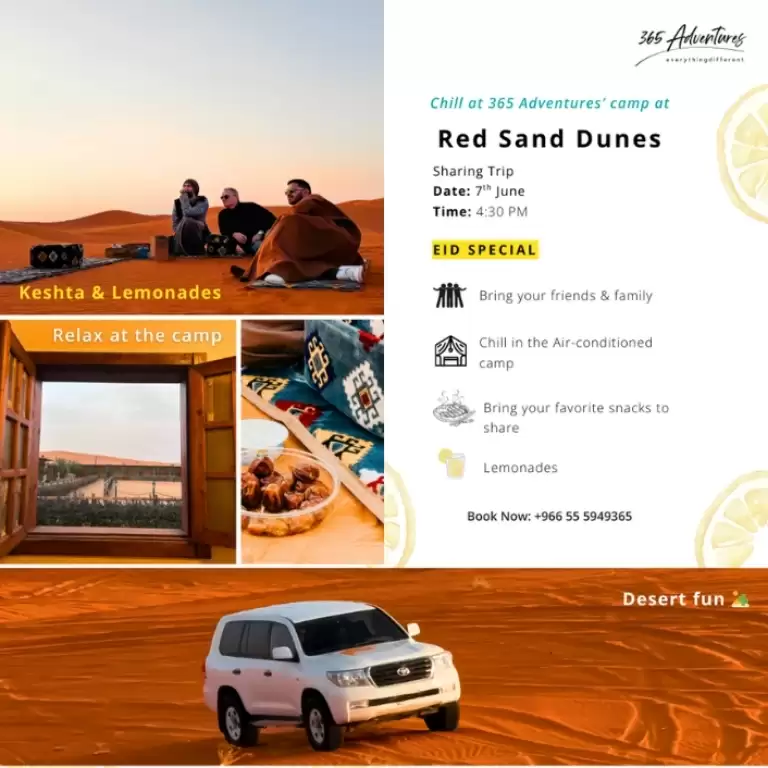 Eid Special: Shared Red Sands Safari + Camp Visit