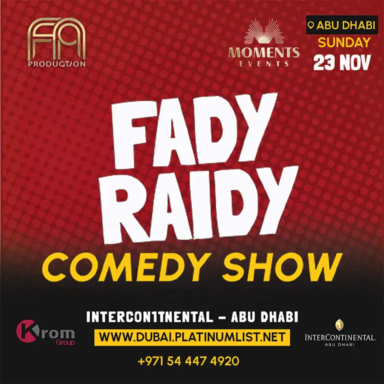 Stand Up Comedy Show - Fady Raidy in Abu Dhabi