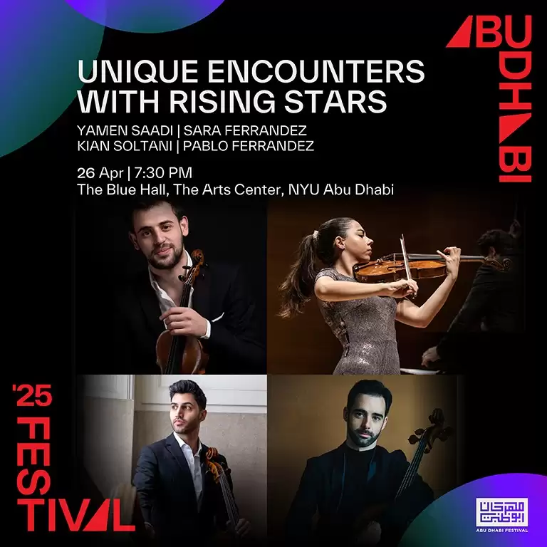 Unique Encounters with Rising Stars Live in The Red Theater, NYU Abu Dhabi