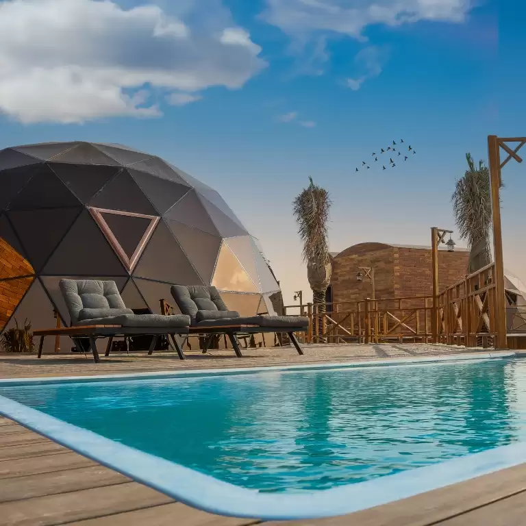 Al Marmoom Domes Desert Glamping & Dining experience in Dubai