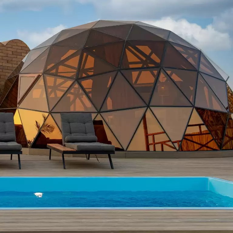 Al Marmoom Domes Desert Glamping & Dining experience in Dubai