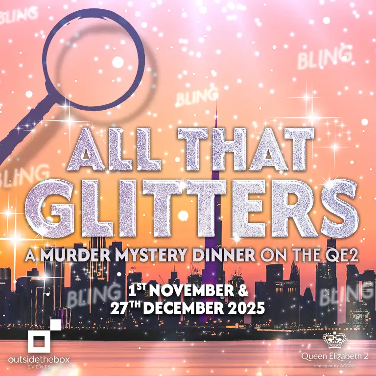 क्यूई2 पर ऑल दैट ग्लिटर्स मर्डर मिस्ट्री डाइनिंग अनुभव