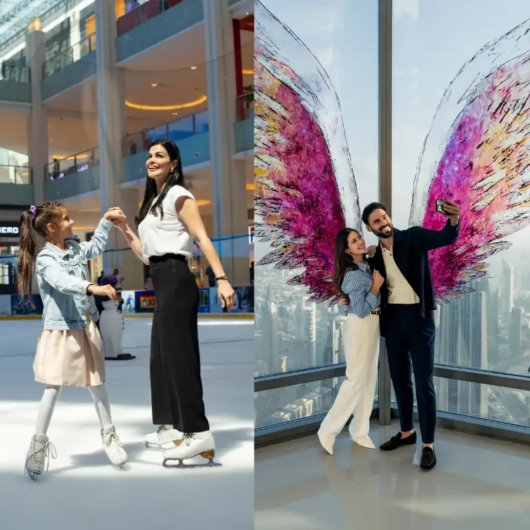 En Üstte, Burç Halife 124. Kat + Dubai Buz Pisti