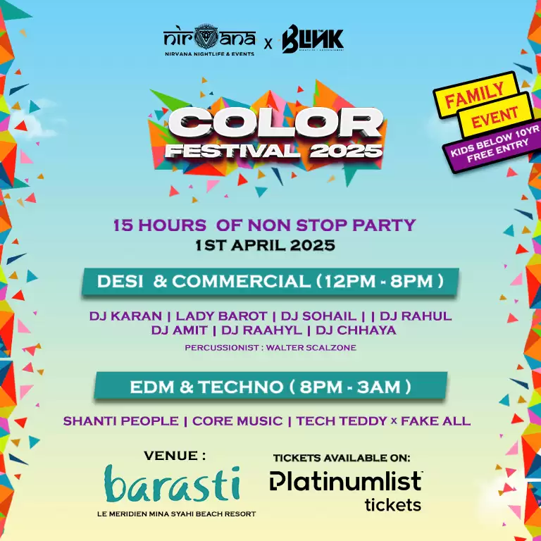 Color Festival 2025 at Barasti Beach in Dubai