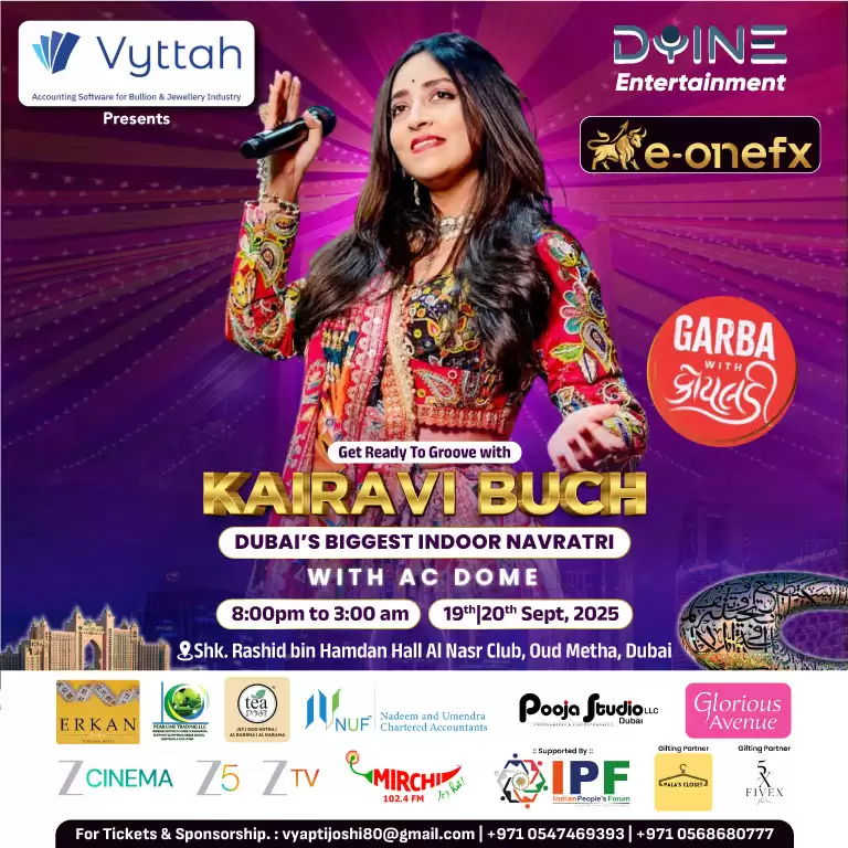 Dandiya with Kairavi 2025 Live in Dubai