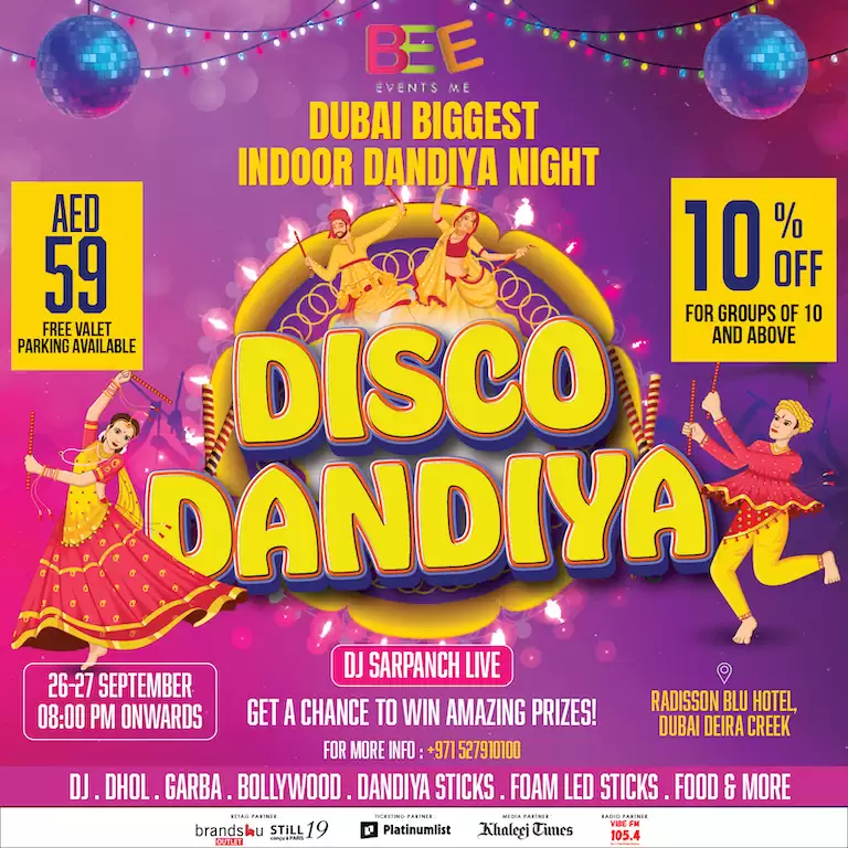 Disco Dandiya Night at Radisson Blu, Deira Creek