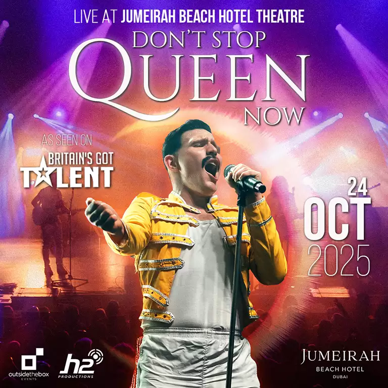 Don't Stop Queen Now at Jumeirah Beach Hotel in Dubai