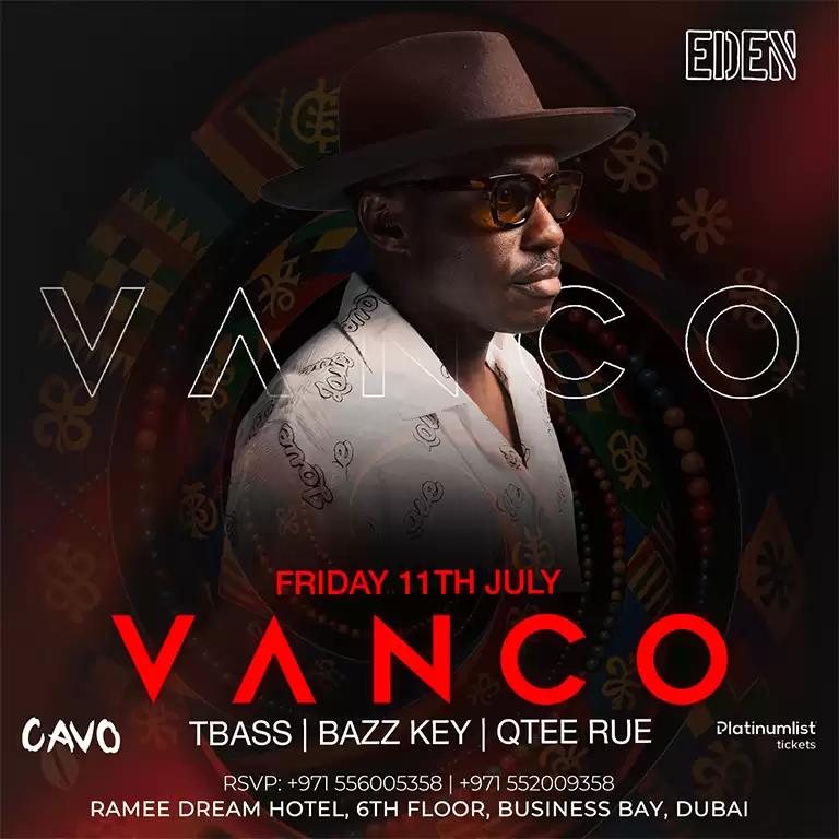 Eden Presents Vanco Live in Dubai