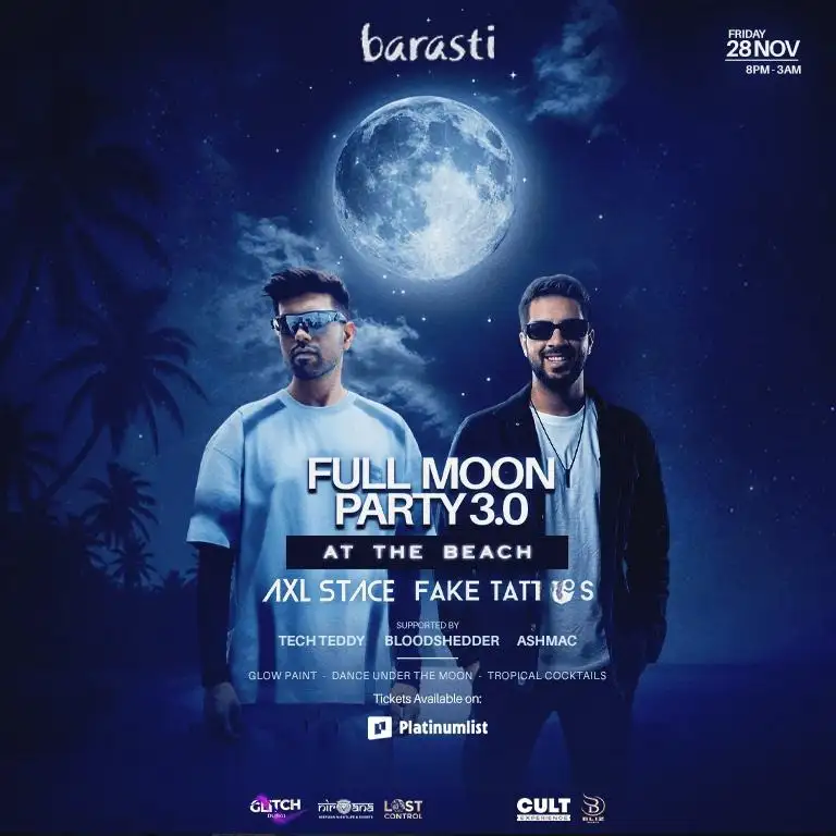حفلة اكتمال القمر 3.0 في شاطئ باراستي دبي