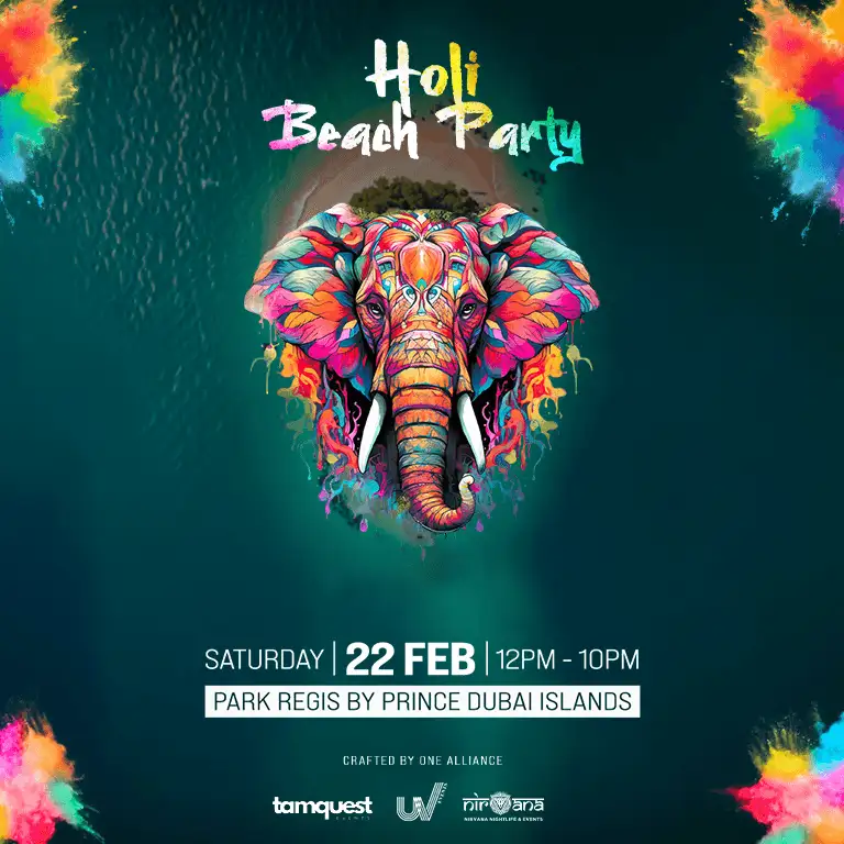 Holi Beach Party 2025 – Dubai’s Most Colorful Celebration!
