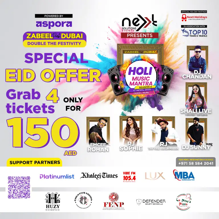 Holi Music Mantra Season 2 at Zabeel Park Amphitheater in Dubai