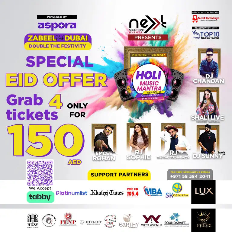 Holi Music Mantra Season 2 at Zabeel Park Amphitheater in Dubai