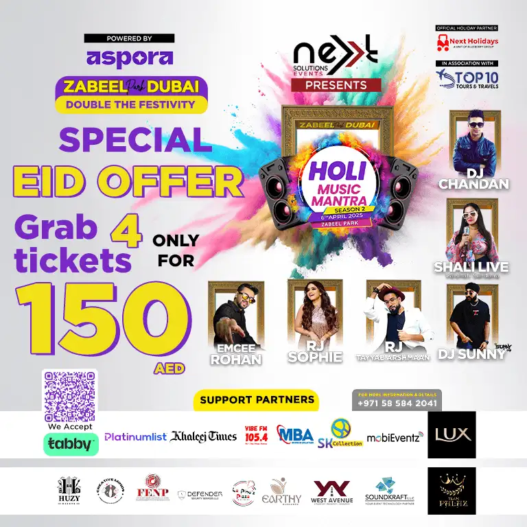 Holi Music Mantra Season 2 at Zabeel Park Amphitheater in Dubai