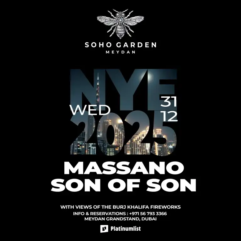 Massano & Son Of Son on New Year's Eve at Soho Garden Meydan, Dubai