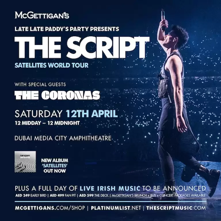 McGettigan’s Late Late Paddy’s Party presents The Script in Dubai