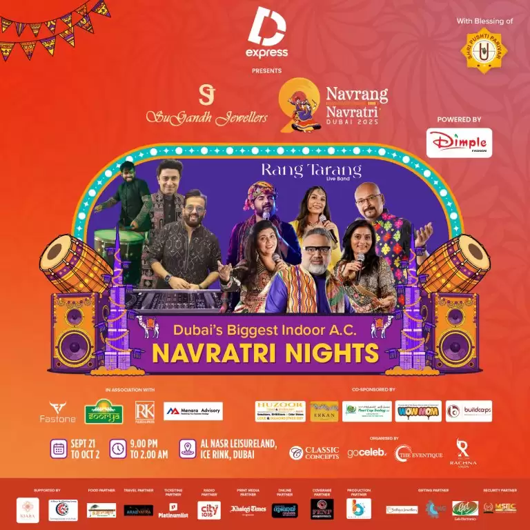 Navrang Navratri 2025 – Dubai’s Biggest Indoor AC Garba Celebration!