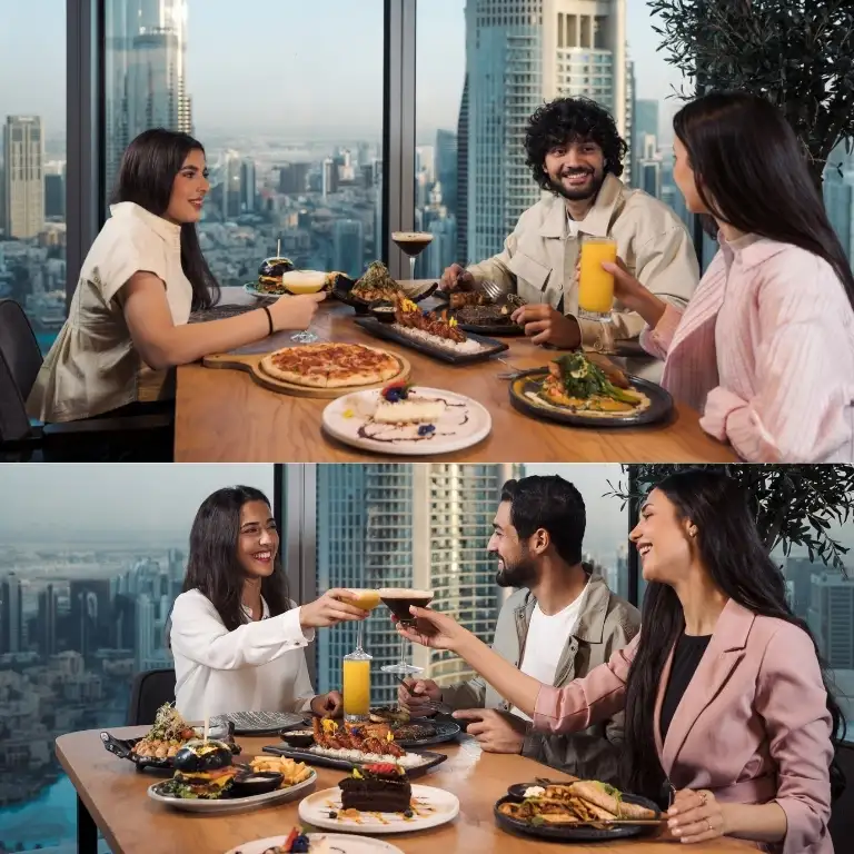 स्लाइड + एफ एंड बी + स्मारिका के साथ स्काई व्यूज़