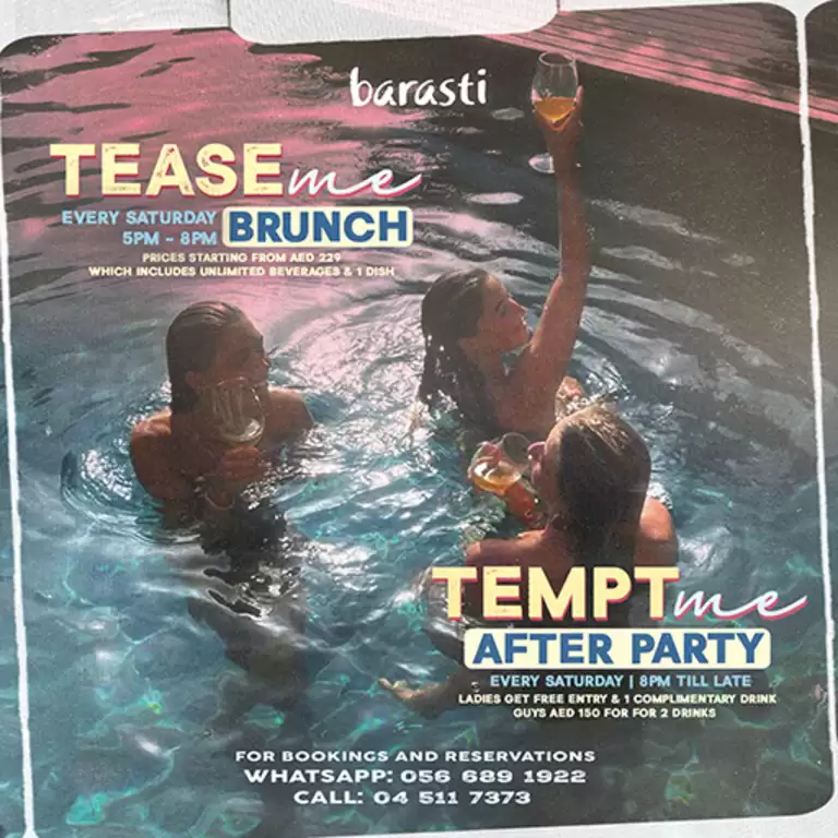 Tease Me - A Sunset Pool Brunch & After Party at Barasti in Dubai