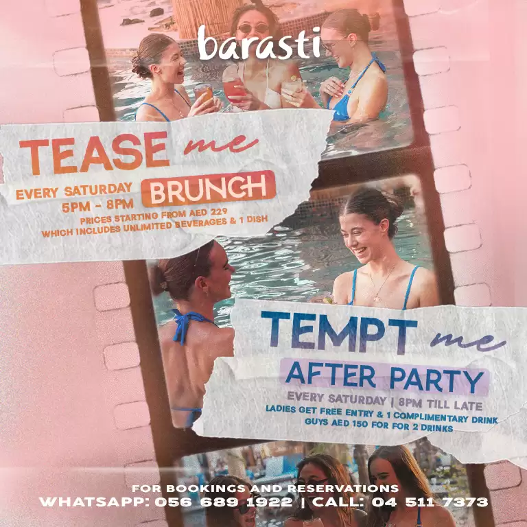 Tease Me - A Sunset Pool Brunch & After Party at Barasti in Dubai