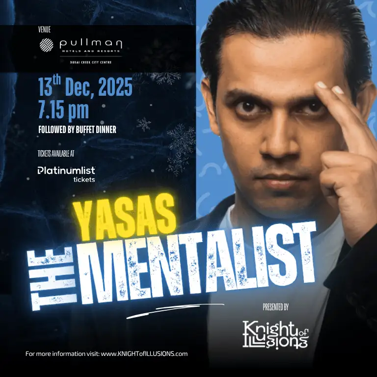Yasas The Mentalist at Pullman Hotel Dubai