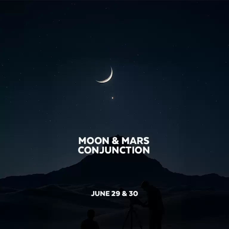 Mleiha Moon and Mars Conjunction