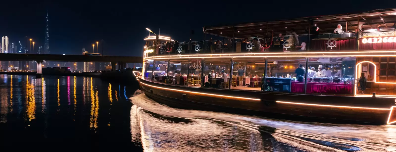 Luxury Canal Dhow Cruise with La Perle Show