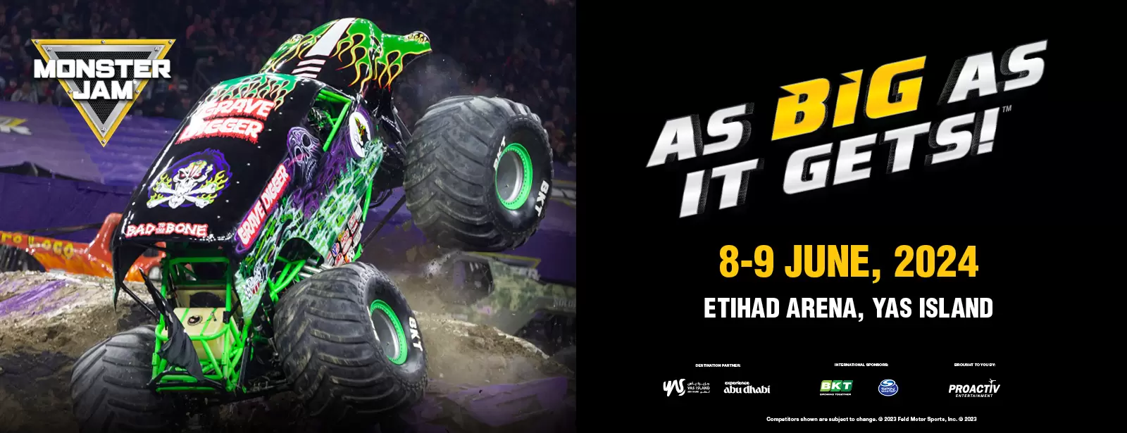Monster Jam 2024 at Etihad Arena in Abu Dhabi