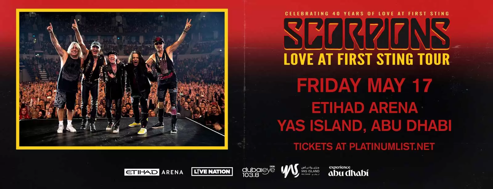 Live Nation Presents Scorpions at Etihad Arena in Abu Dhabi