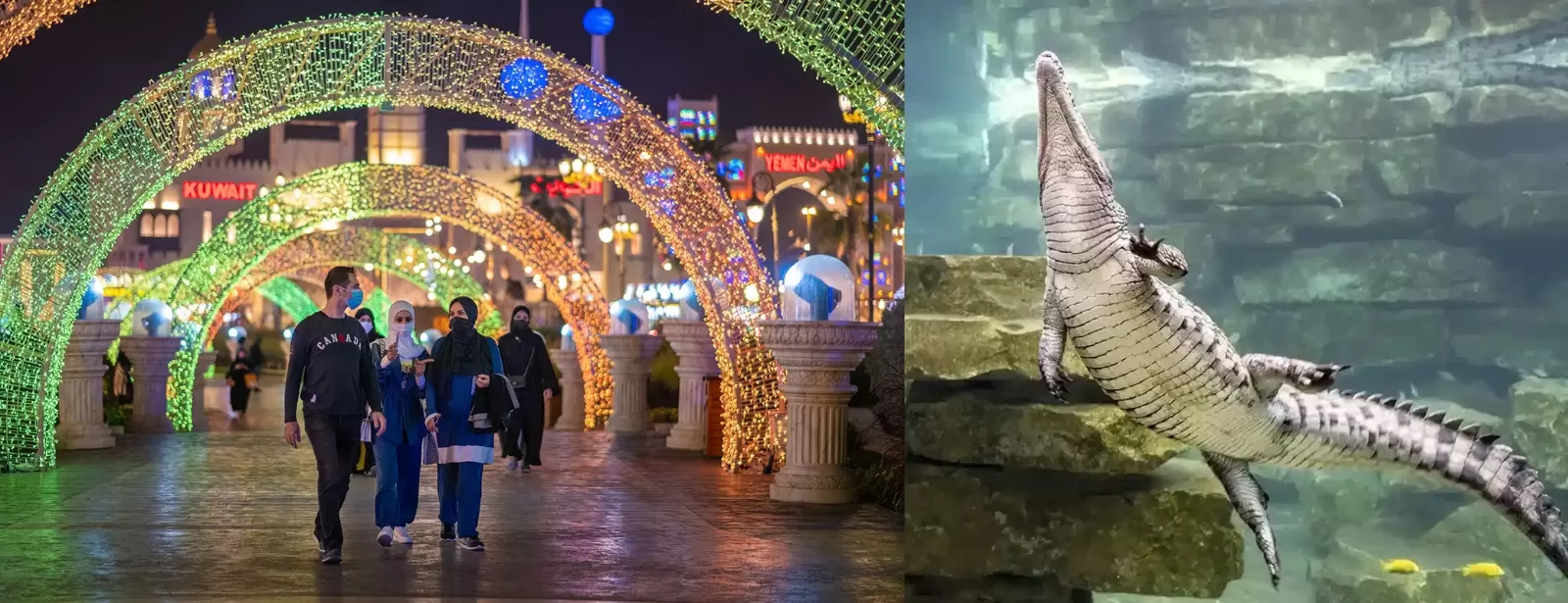 Combo: Global Village + Dubai Crocodile Park