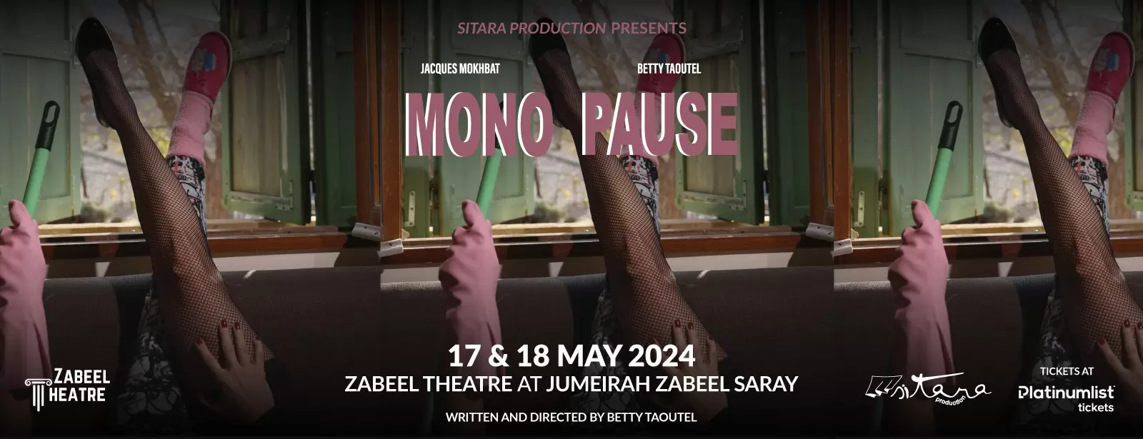 Mono-Pause play by Betty Taoutel featuring Jacques Mokhbat at Zabeel Theatre, Dubai