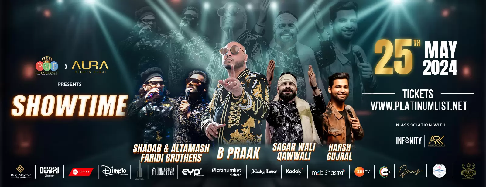 Showtime featuring B Praak, Sagar Wali Qawwali, Faridi Brothers & Harsh Gujral Live in Coca-Cola Arena, Dubai