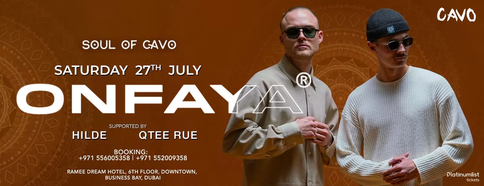 Soul of Cavo Presents Onfaya Performing Live at Cavo, Dubai