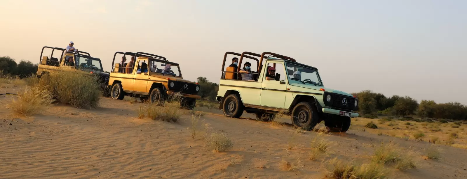 Dubai: Morning Heritage Safari by Vintage G-Class & Al Marmoom Oasis