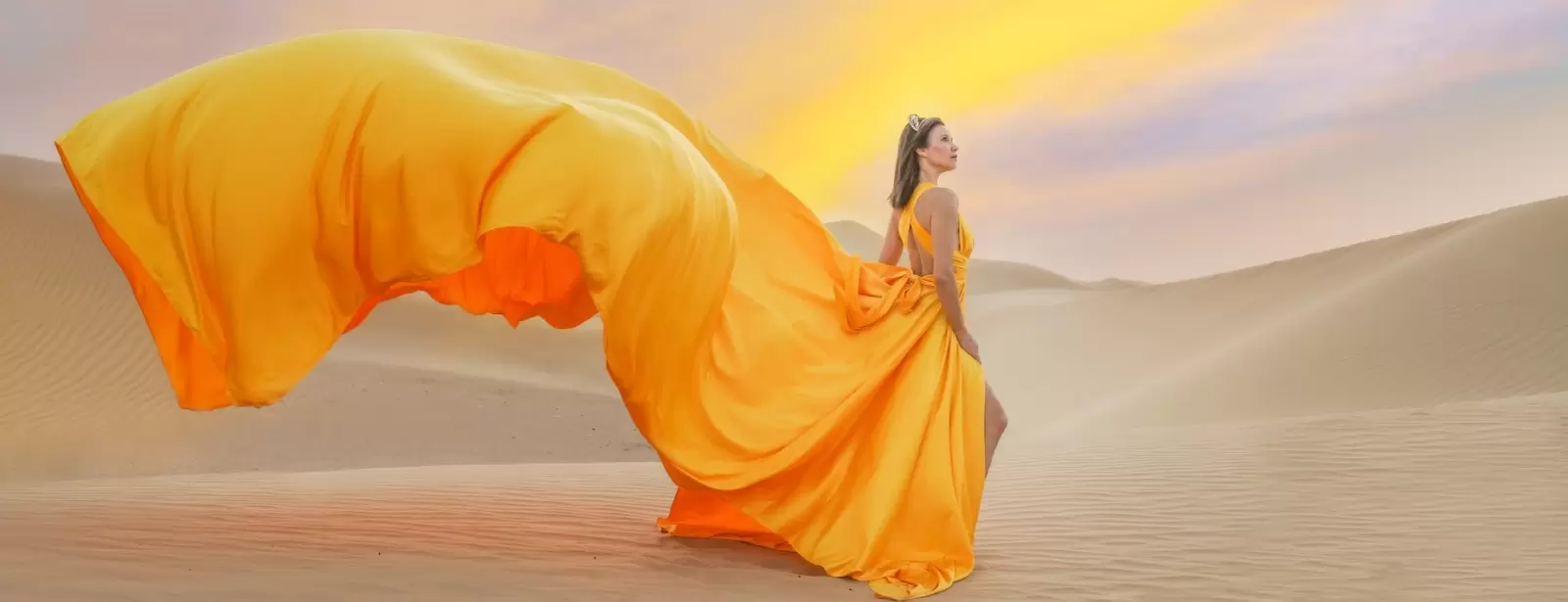 Dubai Desert Flying Dress Videography Tour