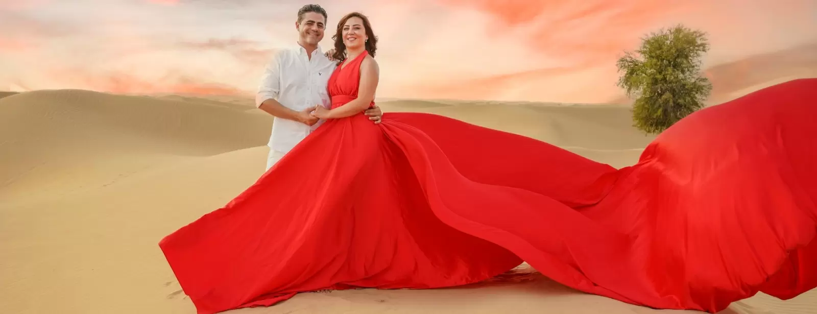 Dubai Desert Flying Dress Videography Tour
