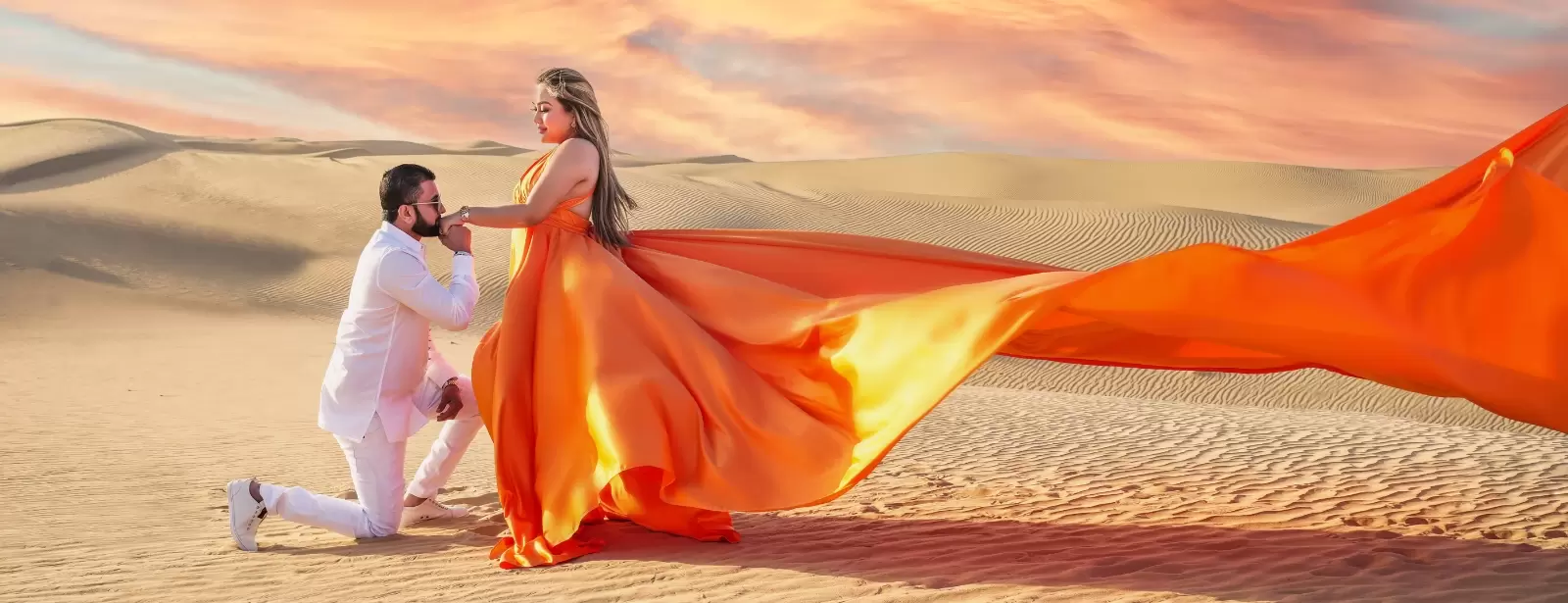 Dubai Desert Flying Dress Videography Tour