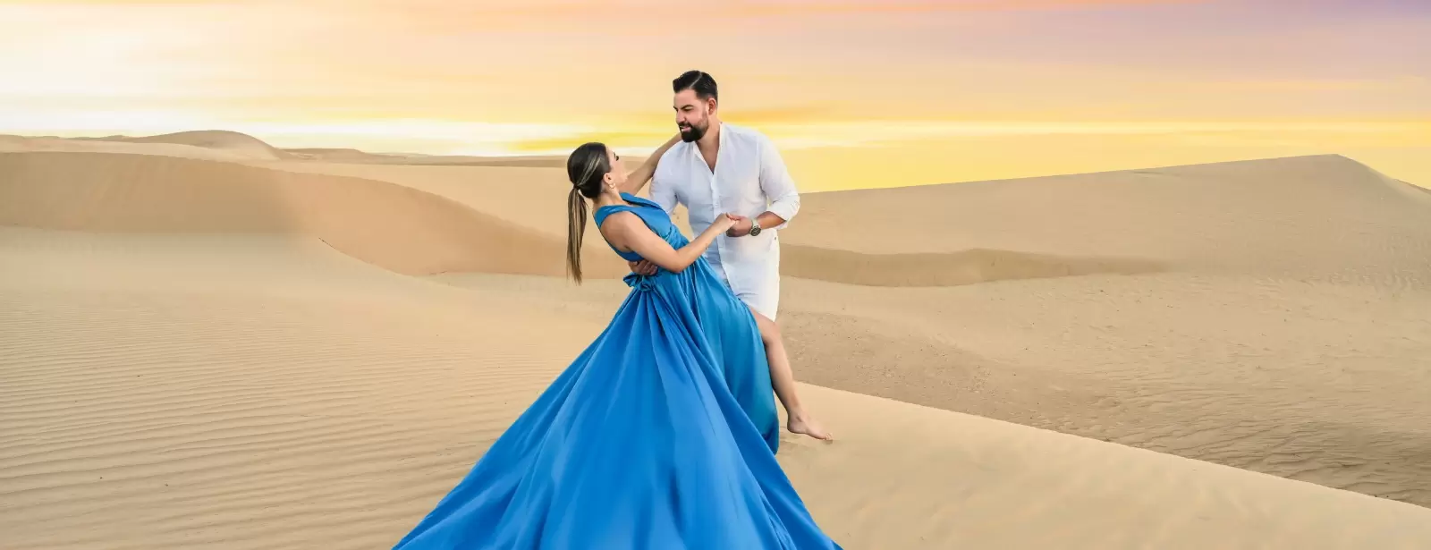 Dubai Desert Flying Dress Videography Tour