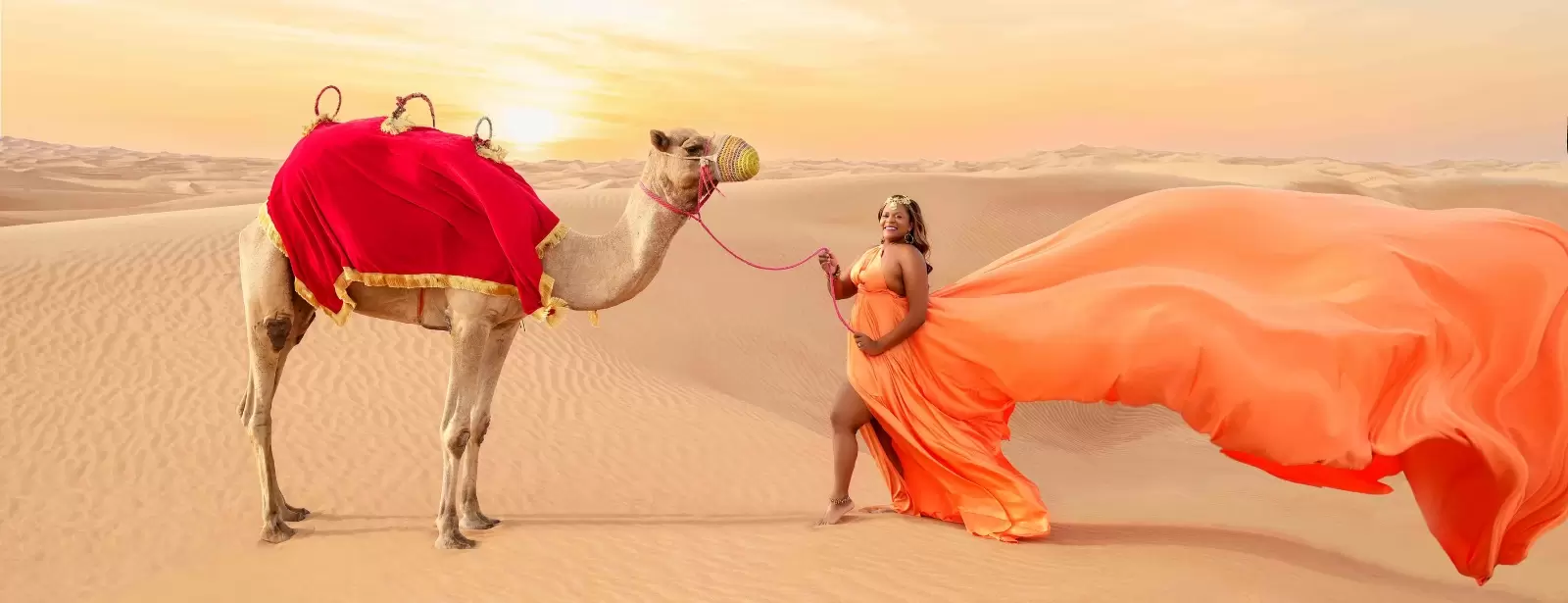 Dubai Desert Flying Dress Videography Tour