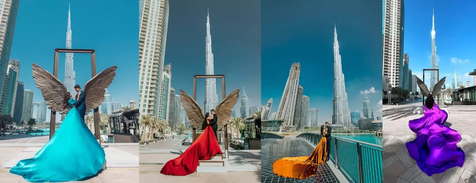 Burj Khalifa Flying Dress Videography Shoot