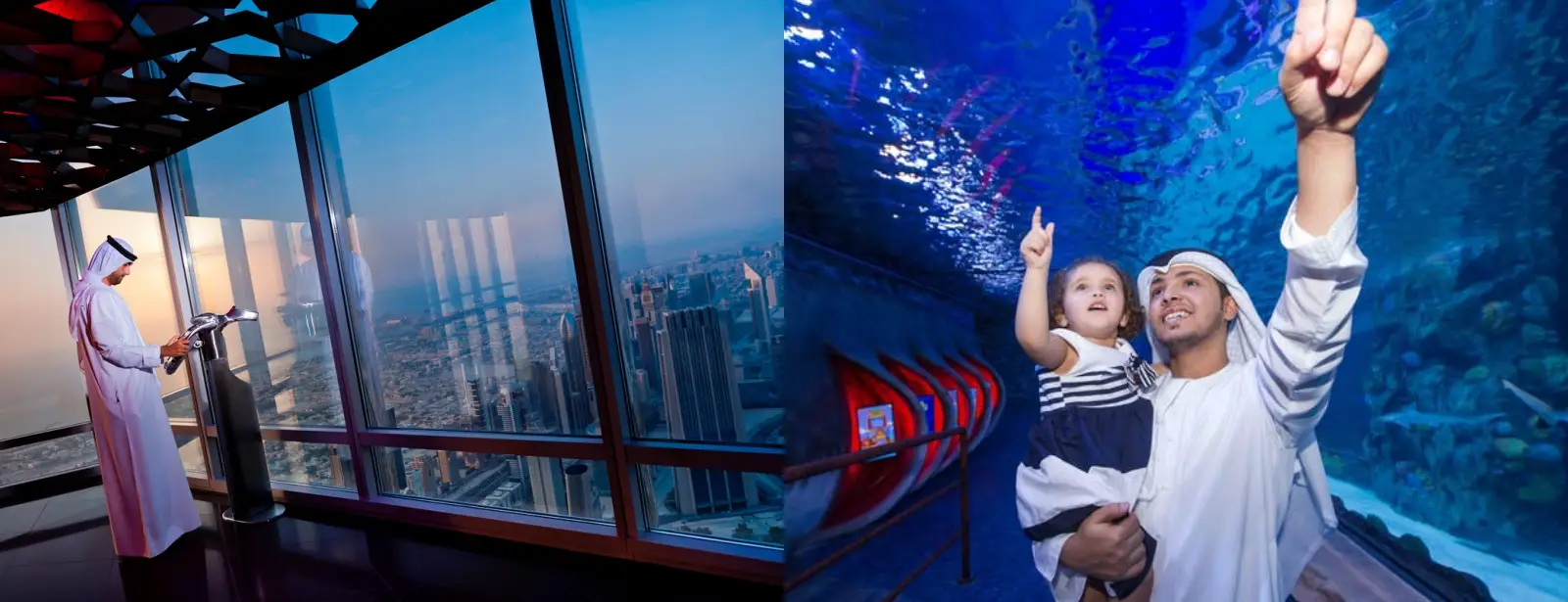 At the Top, Burj Khalifa and Dubai Aquarium