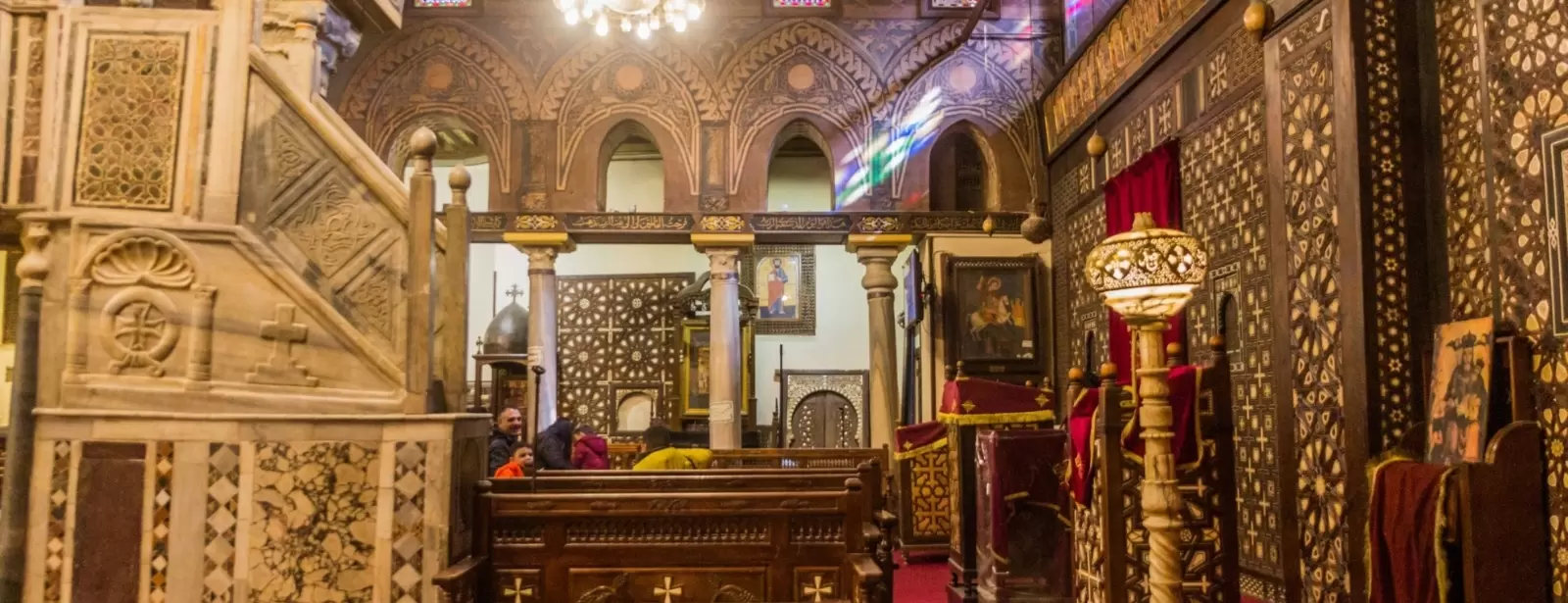 Old Cairo with the hanging church, Coptic Museum, and Sultan Hassan Mosque