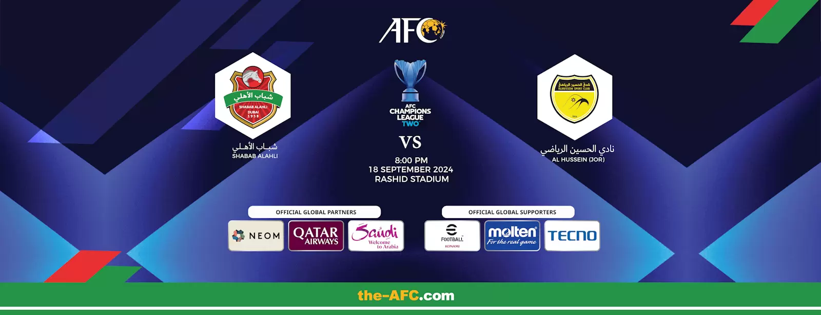 Shabab Al Ahli FC (UAE) vs Al Hussein (JOR) - AFC
