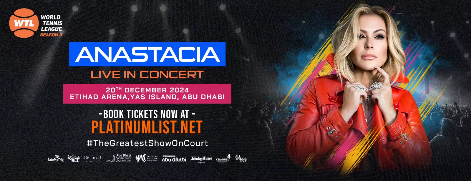 World Tennis League presents Anastacia Live in Abu Dhabi