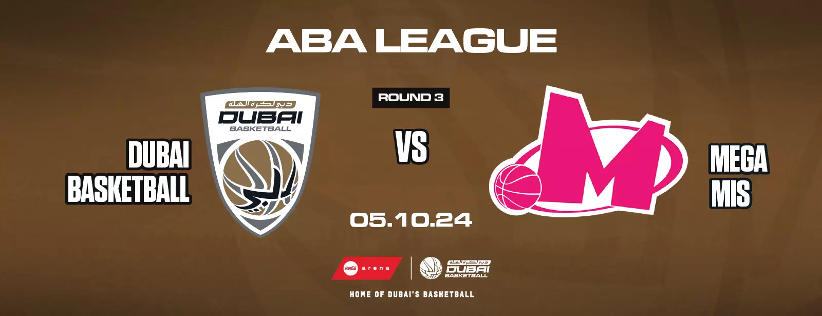 Dubai Basketball vs Mega in Coca-Cola Arena
