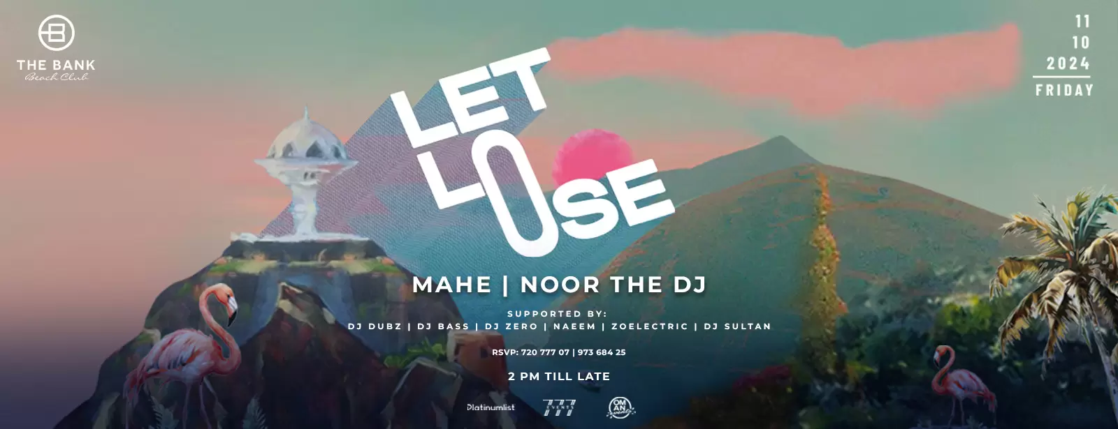 let loose At The Bank Beach Club Ft. Mahe & Noor the Dj
