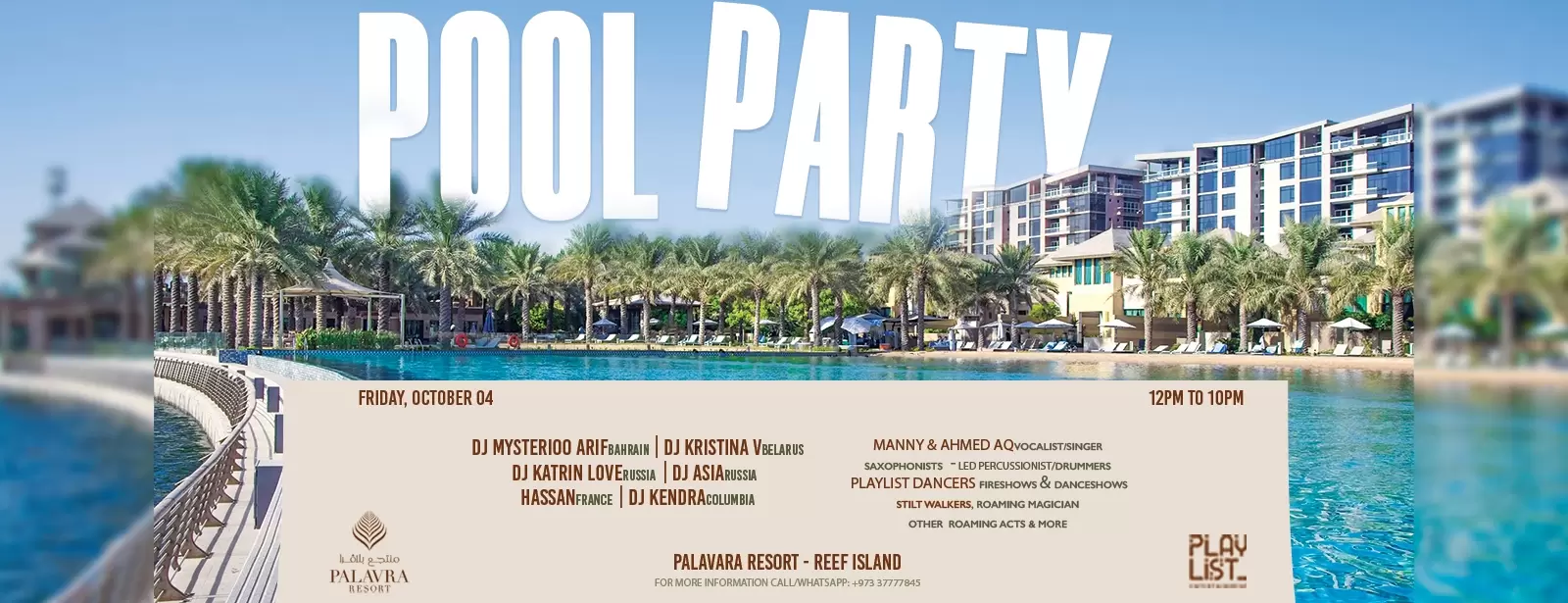 Playlist Pool Party at Palavra Resort - Reef Island